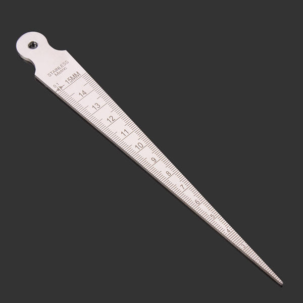 Handmade Tools - 1-15mm Stainless Welding Taper Gauge - 1/32-5/8 Inch Measure Tool